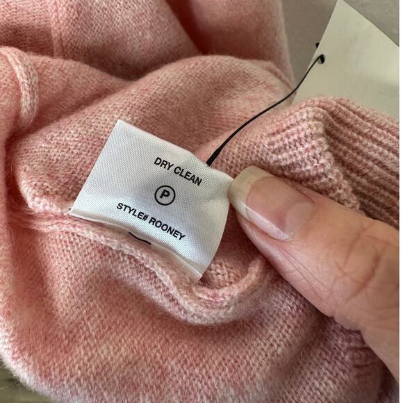 NWT Sablyn Peony Pink Rooney Shawl 100% Cashmere Open Front Sweater Vest S - Picture 8 of 12